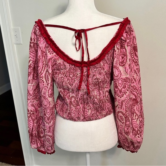 FREE PEOPLE DARE ME VELVET BLOUSE   NWT - Picture 5 of 7